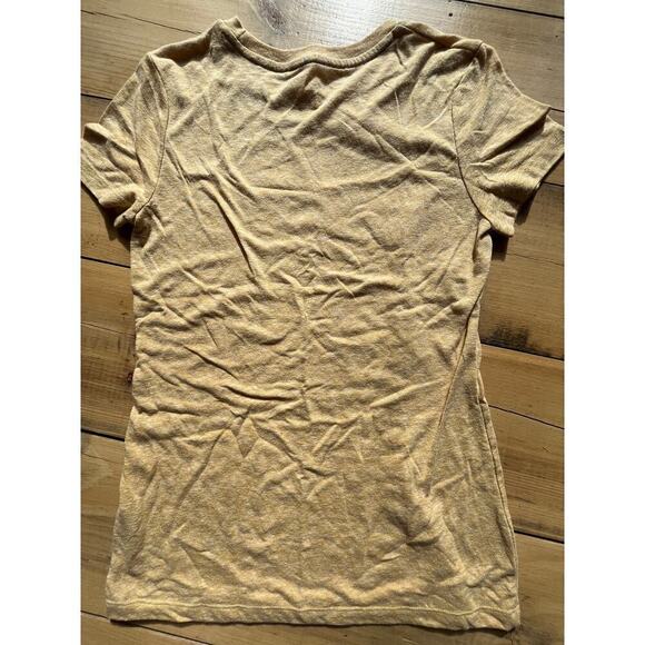 Mossimo Women's Basic T-Shirt. Yellow. Heathered Look. Soft. Size Small. - Picture 2 of 6